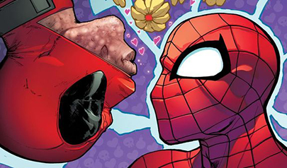 Deadpool qui flirte avec Spider-Man