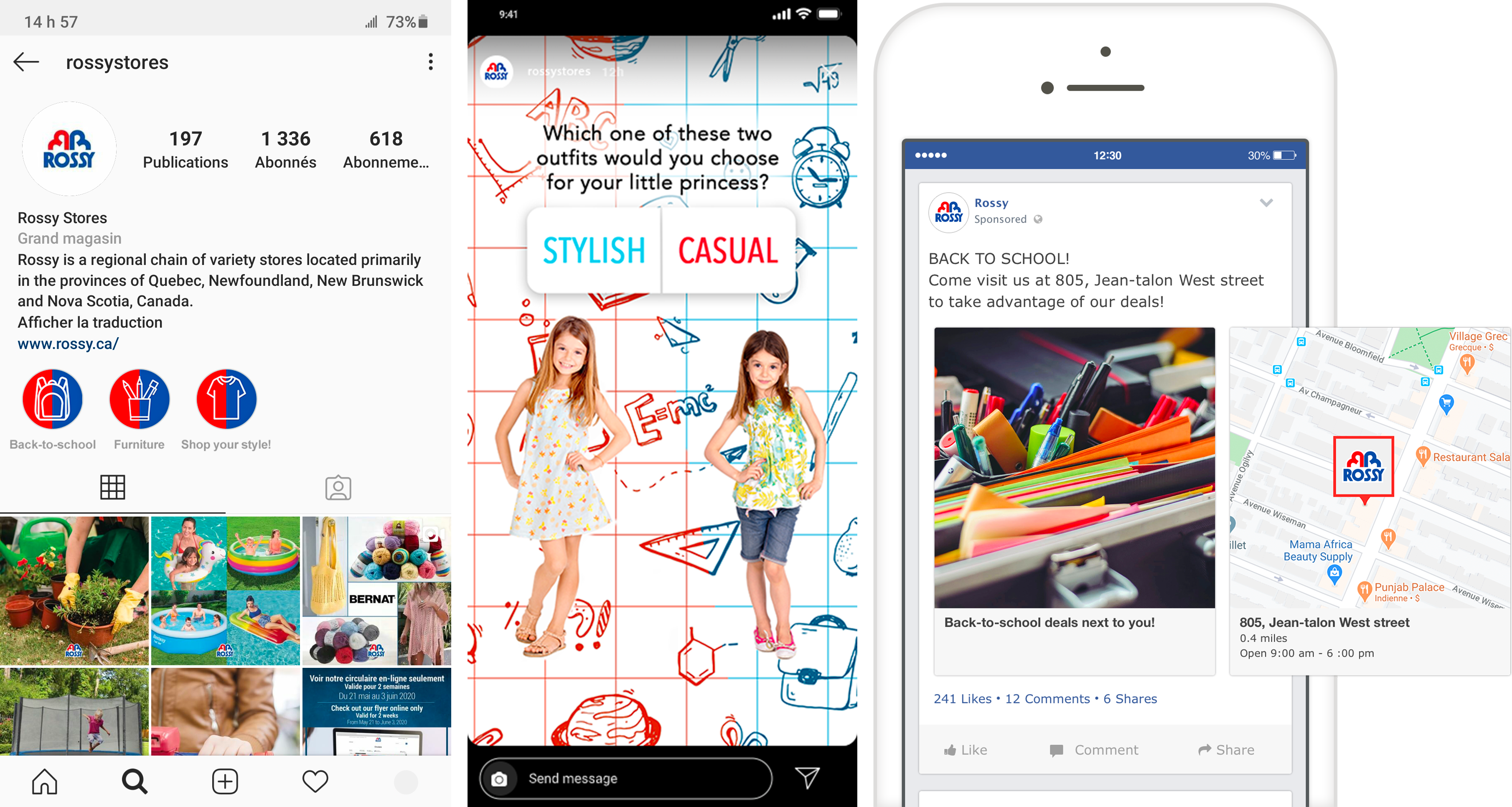 Mockup Instagram et publicités Facebook